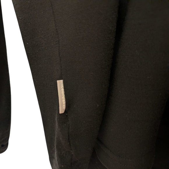 MERINO WOOL Half Zip Pullover Black 260gsm Bodyfit Slim XXL Icebreaker - Picture 7 of 8